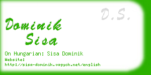 dominik sisa business card